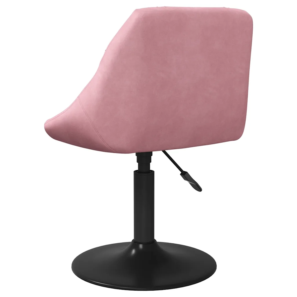Sedie da Pranzo Girevoli 2 pz Rosa in Velluto 335332