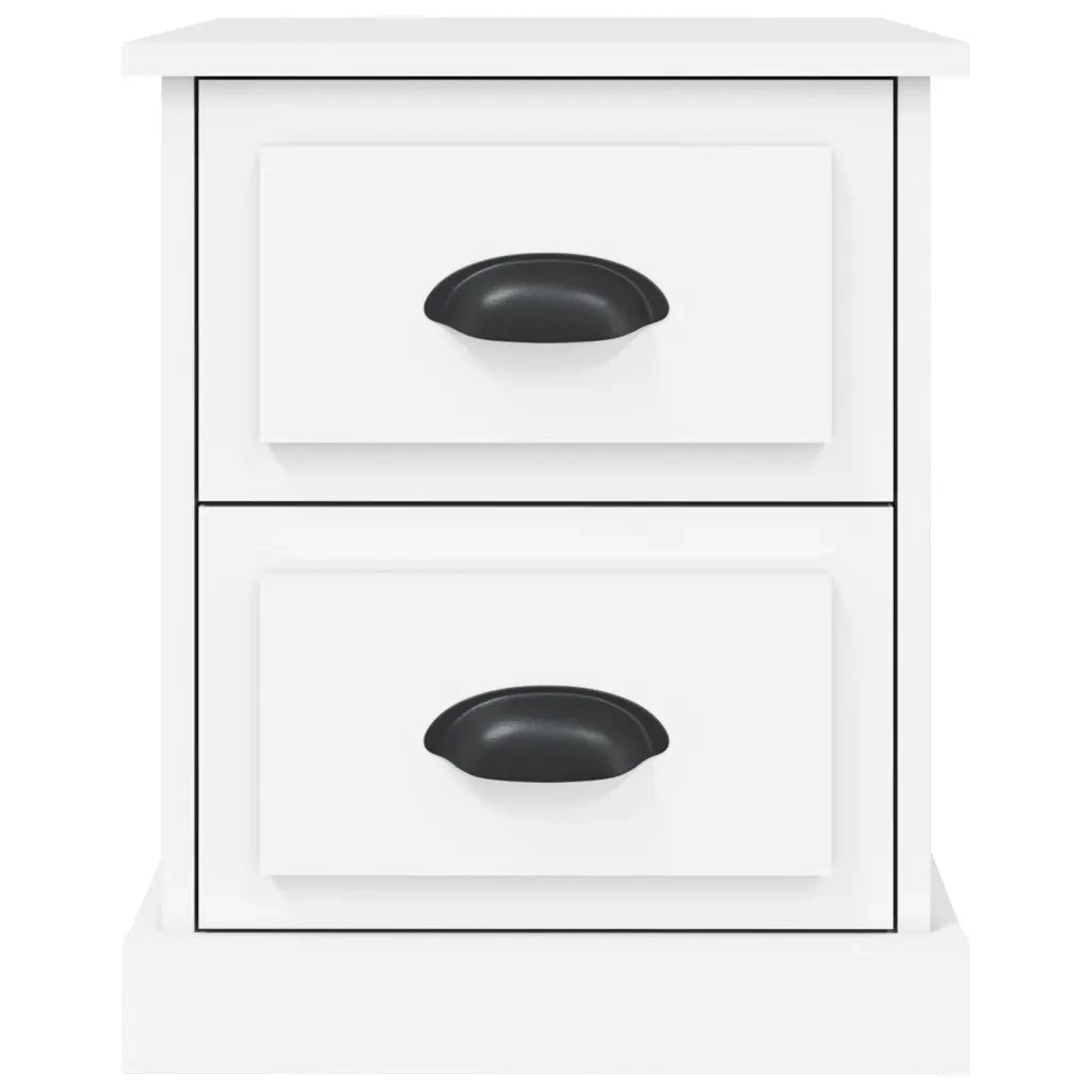 Comodini 2 pz-Set di 2 Tavolino da notte Bianchi 39x39x47,5 cm in Legno Multistrato 464137