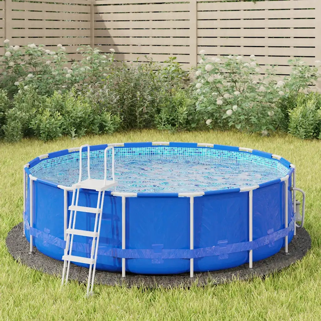 Telo Sotto Piscina Grigio Chiaro Ø306 cm Geotessile Poliestere 94224