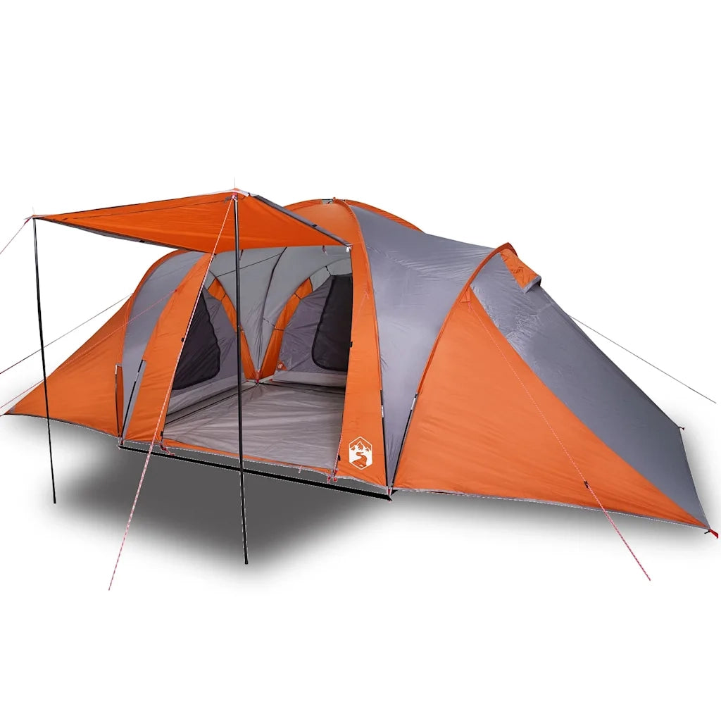 Tenda da Campeggio a Cupola 6 Persone Grigio e Arancione 4009388