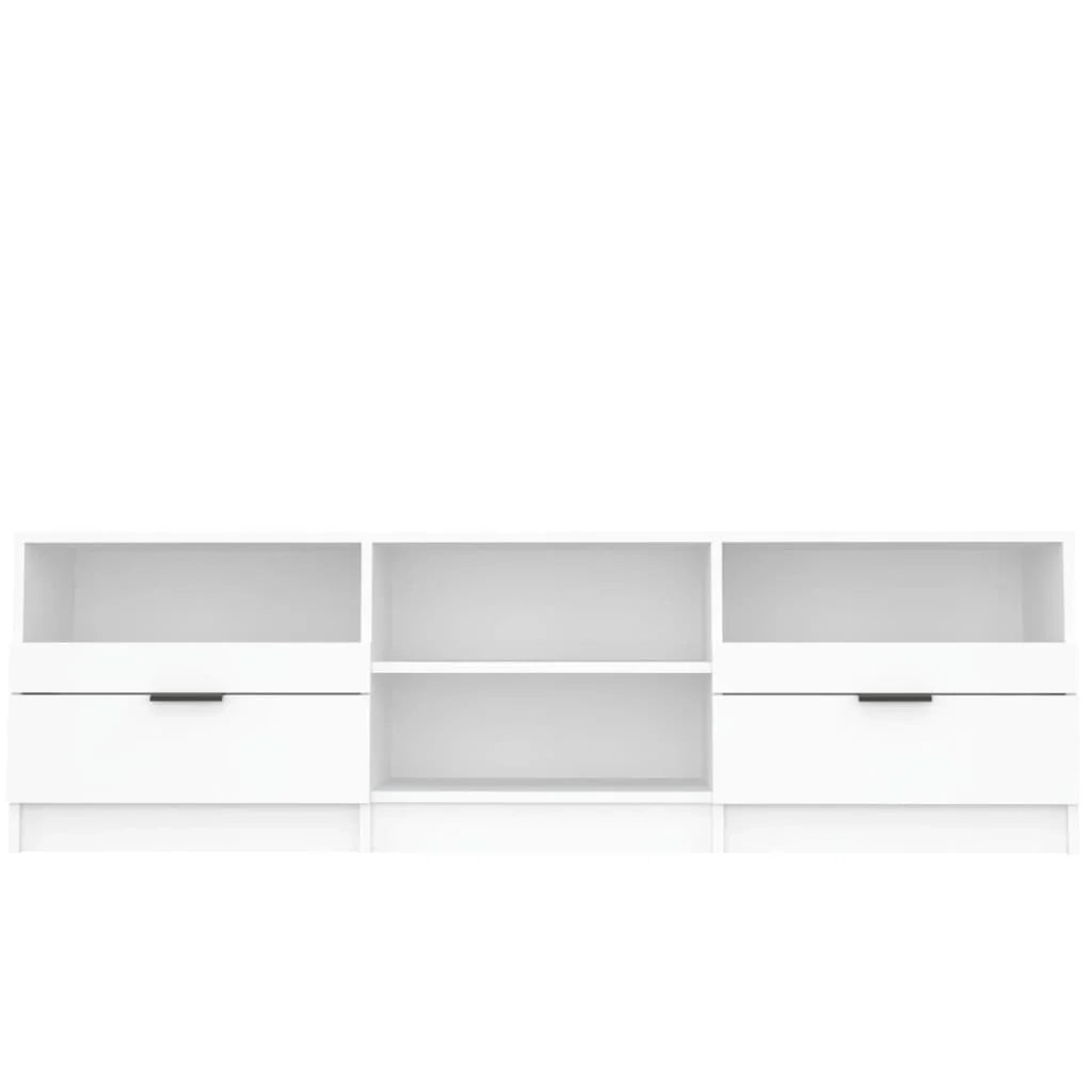 Mobile TV multimediale mensola TV credenza mobile TV sala da pranzo soggiorno camera da letto 150 x 33,5 x 45 cm legno ingegnerizzato bianco 02_0026009