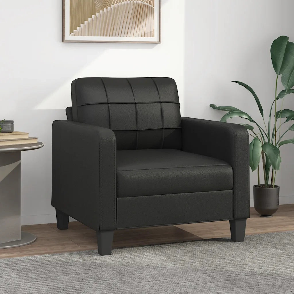 Poltrona Nera 60 cm in Similpelle 359107