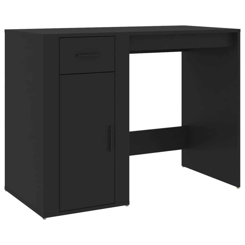 Scrivania tavolo postazione di lavoro mobile per computer studio 100 x 49 x 75 cm legno ingegnerizzato nero 02_0023883