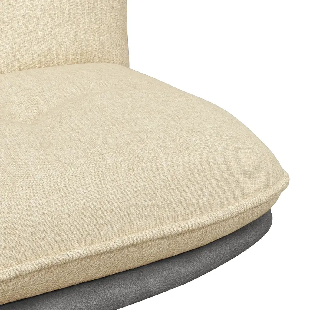 vidaXL Sedia da Ufficio Girevole Crema in Tessuto