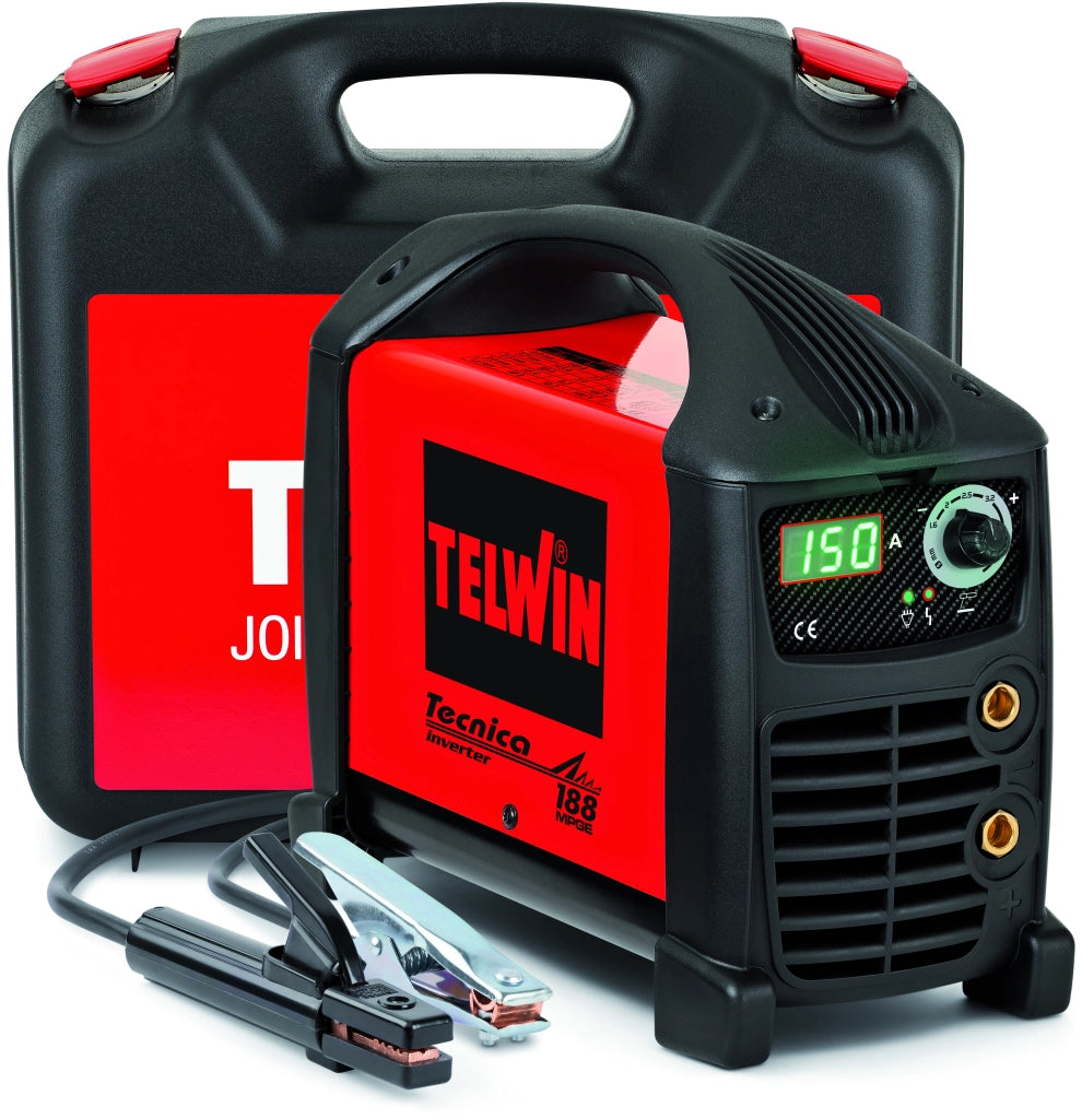 Telwin SALDATRICE AD INVERTER TECNICA 188 MPGE  4,2 Kw - 150 Amp Valigetta + Accessori