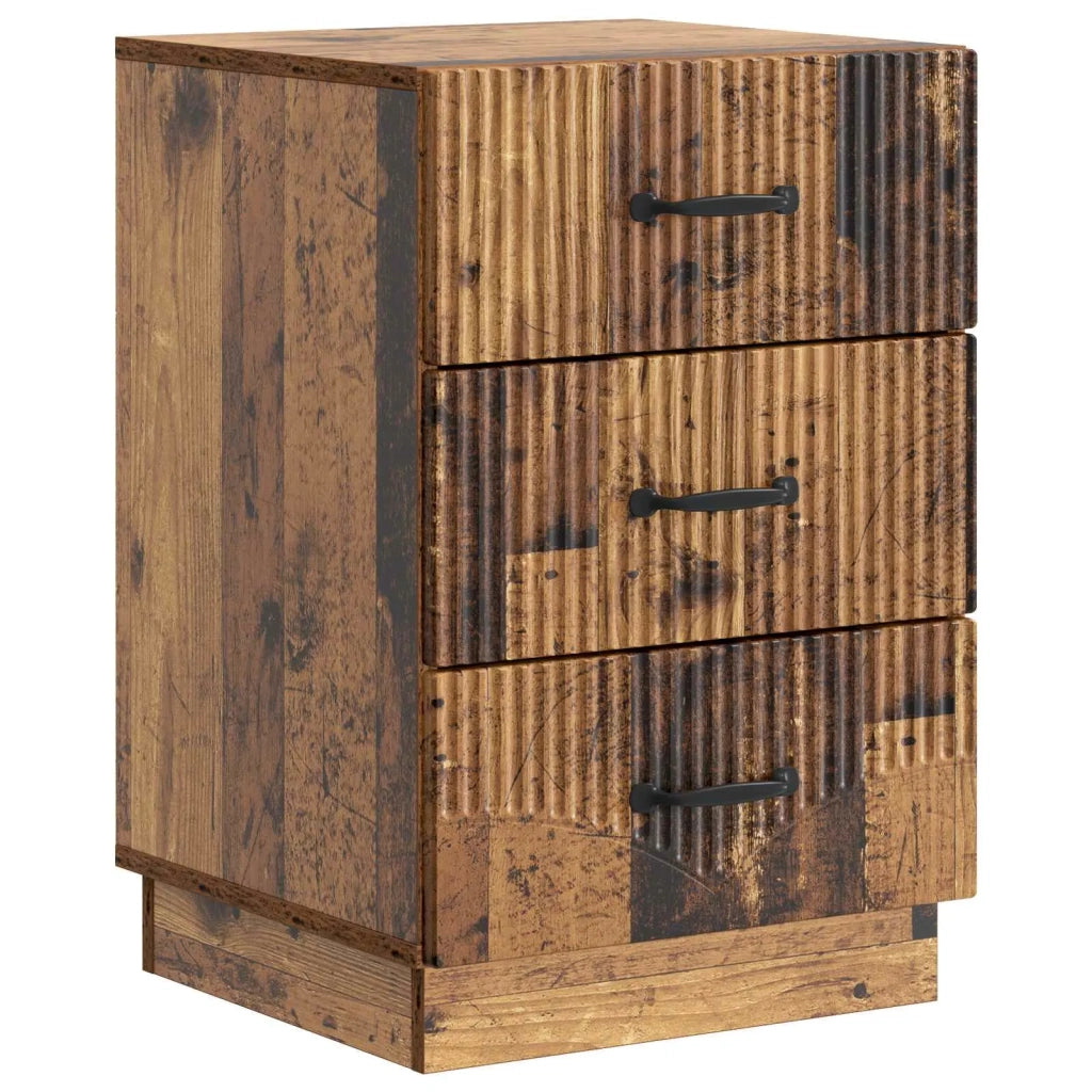 Comodino | Armadio da Notte | Mobiletto da notte con cassetto Legno antico 43 x 41 x 63,5 cm