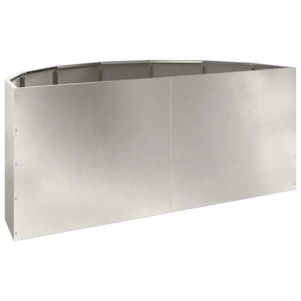 Fioriera-Vaso-Contenitore per Piante Argento 120 x 60 x 50 cm Acciaio inossidabile