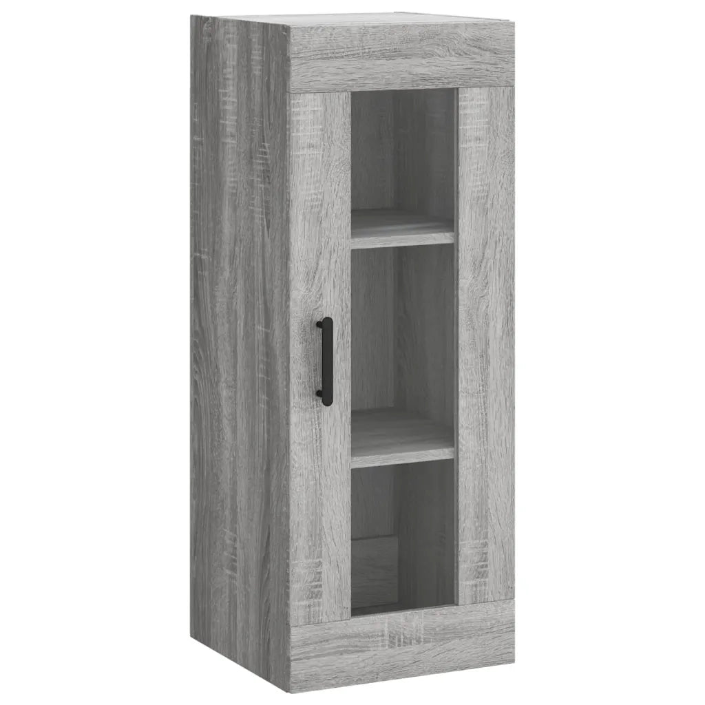 Credenza-Buffet-Armadio da cucina Grigio Sonoma 34,5x34x180 cm in Legno Multistrato 346463