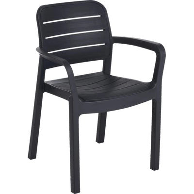 SEDIA TISARA + BRACCIOLI KETER - PP NERO CM 58X53 H.CM 83