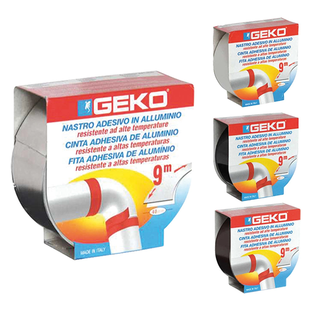 NASTRO ADESIVO IN ALLUMINIO 'SMOKE' mm. 40 x 9 mt - col. bianco  - GEKO