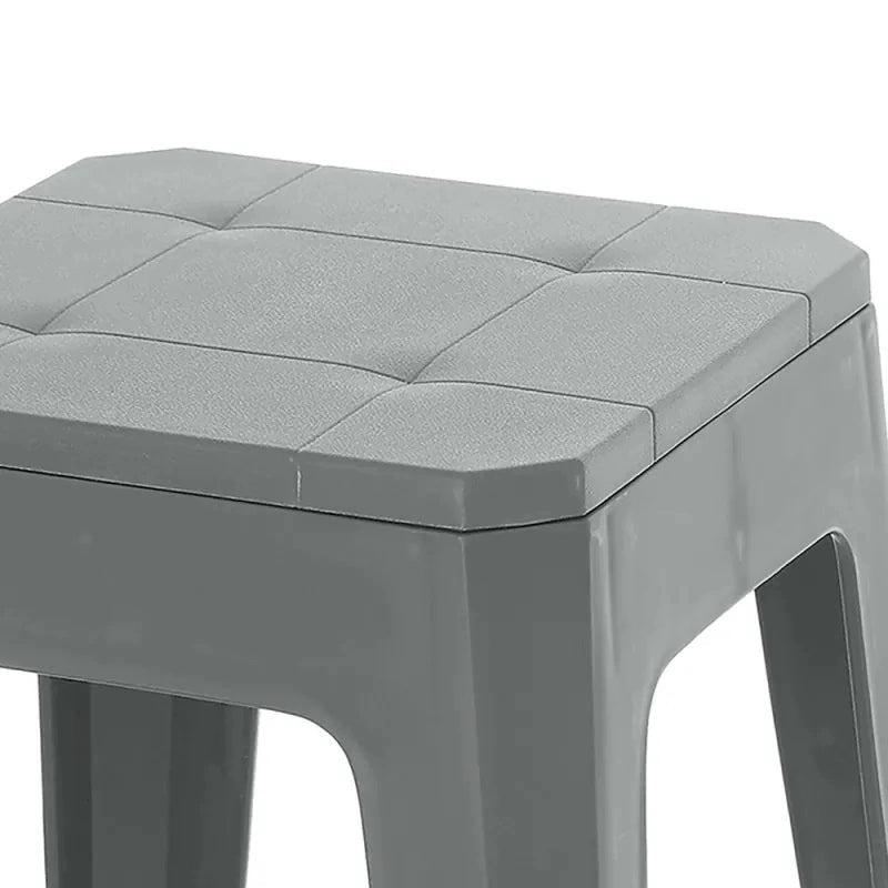 SGABELLO IN POLIPROPILENE 28X28XH46CM GRIGIO.