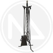 SET CAMINO IN FERRO BATTUTO ORVINO ATTREZZI CAMINETTO H.70 CM
