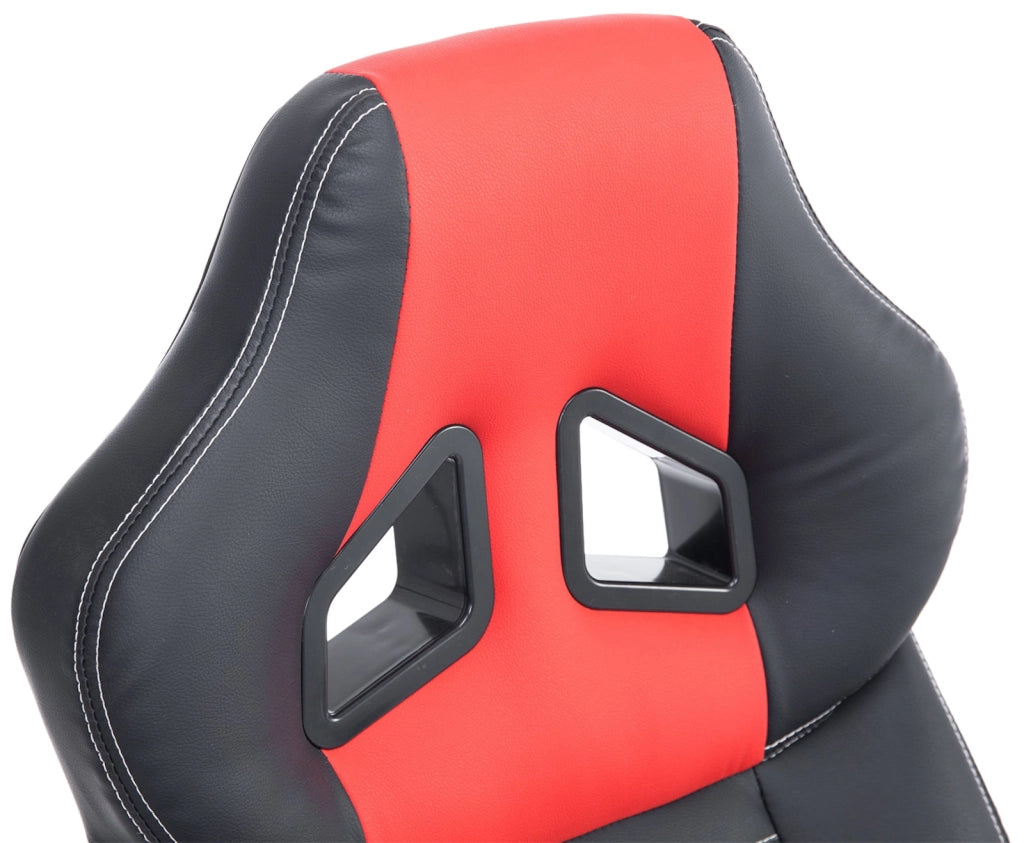 Sedia da ufficio XL Pedro nero/rosso