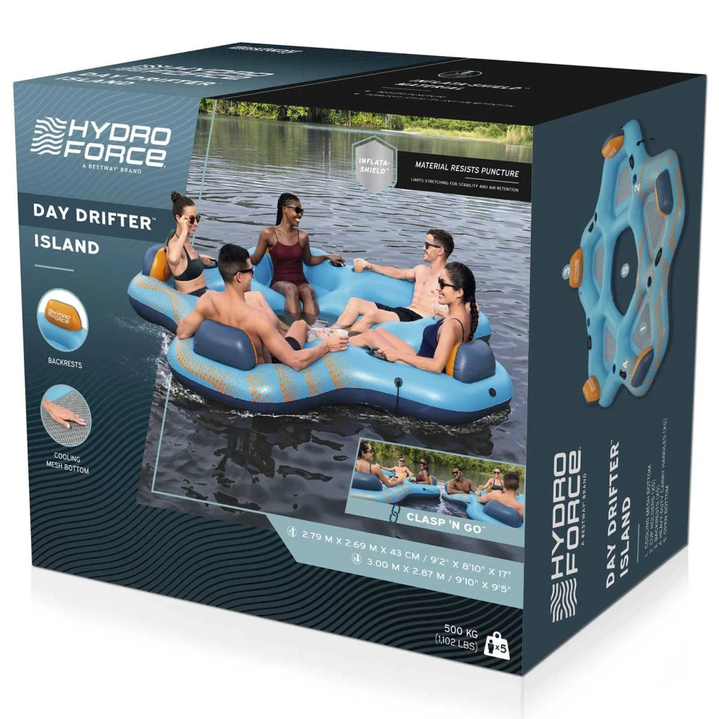 Bestway Isola galleggiante Hydro-Force Blu 300 x 287 cm PVC 42035719