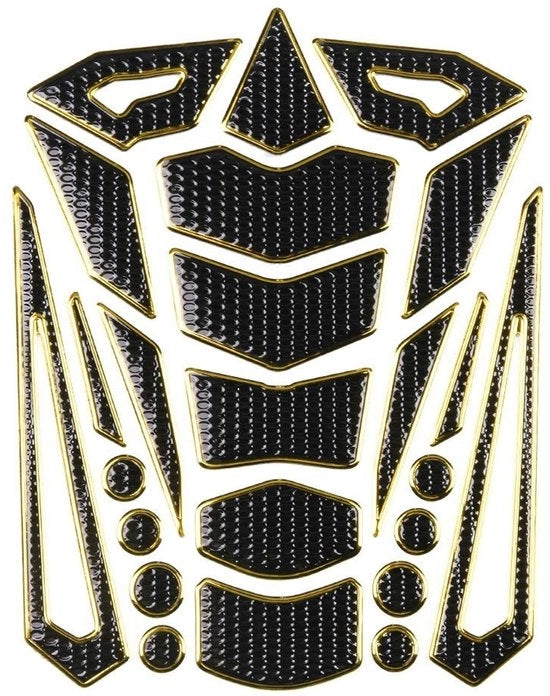 Stickers per serbatoio universali - Funzione decorativa - Protezione contro le graffette - Banda di gomma di alta qualità - Design elegante - Miglioramento della qualità del veicolo - Protezione del serbatoio