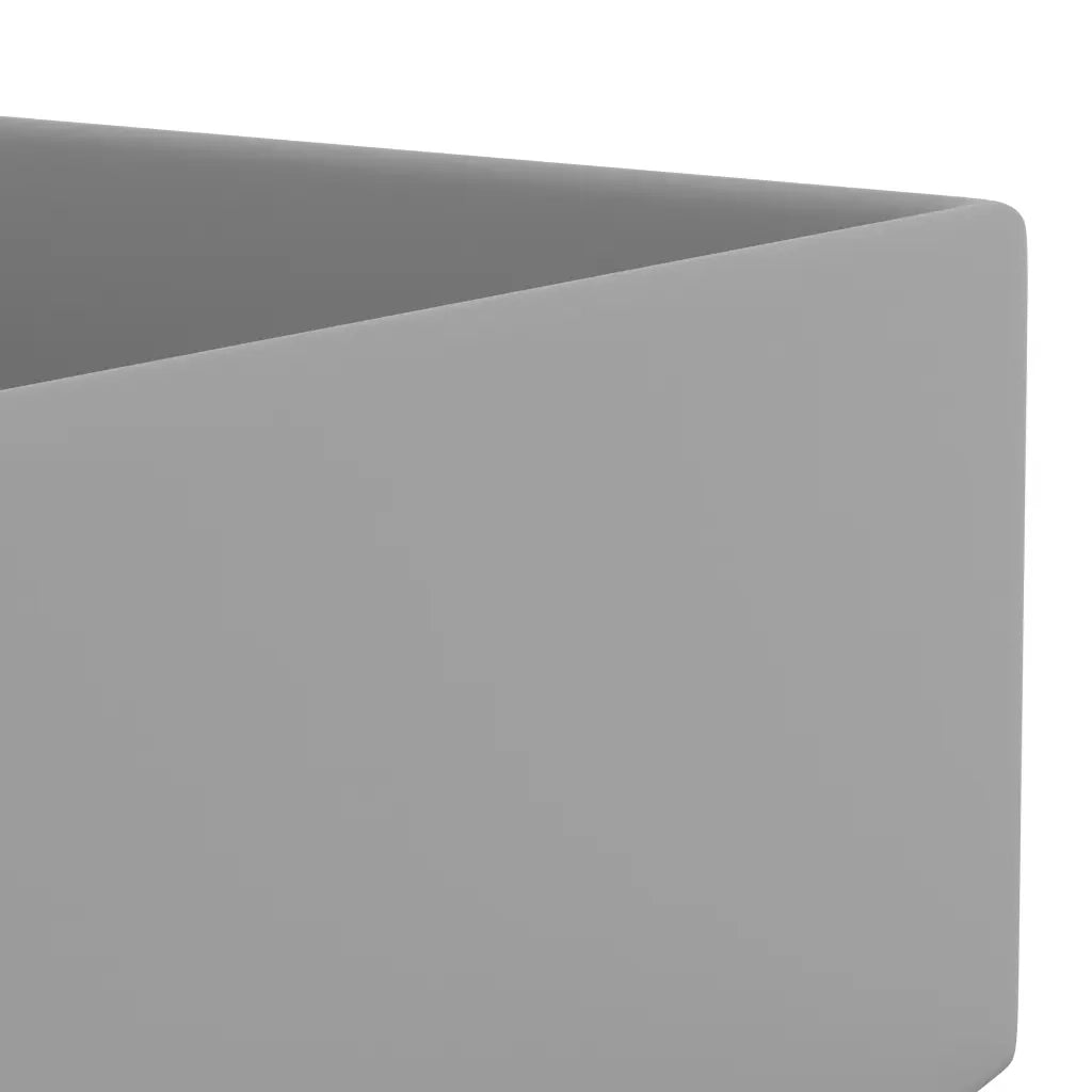 Lavandino con Troppopieno in Ceramica Grigio Chiaro 146993