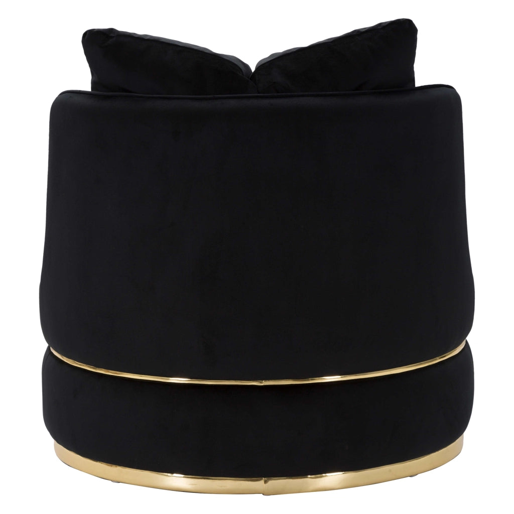 Poltroncina Palang, Poltrona con Cuscini, 84x84x72h cm Nero