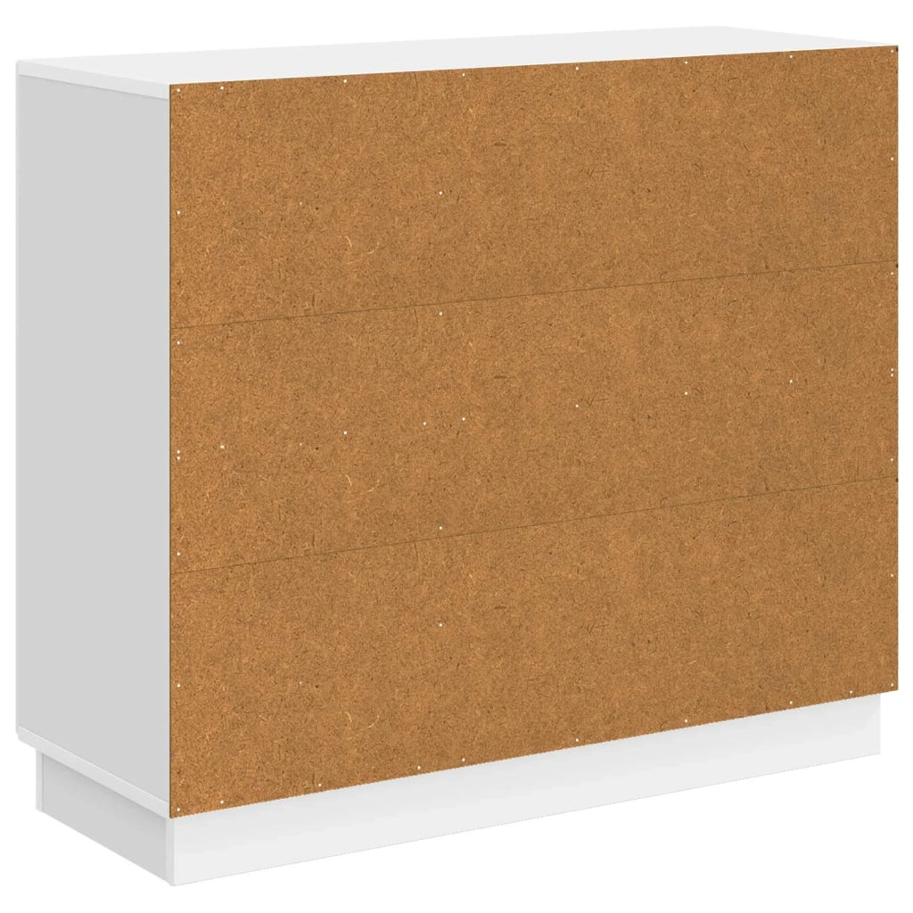 Credenza | Madia | Buffet da pranzo | Armadio da pranzo Bianco Lucido 89 x 34,5 x 77 cm Legno ingegnerizzato