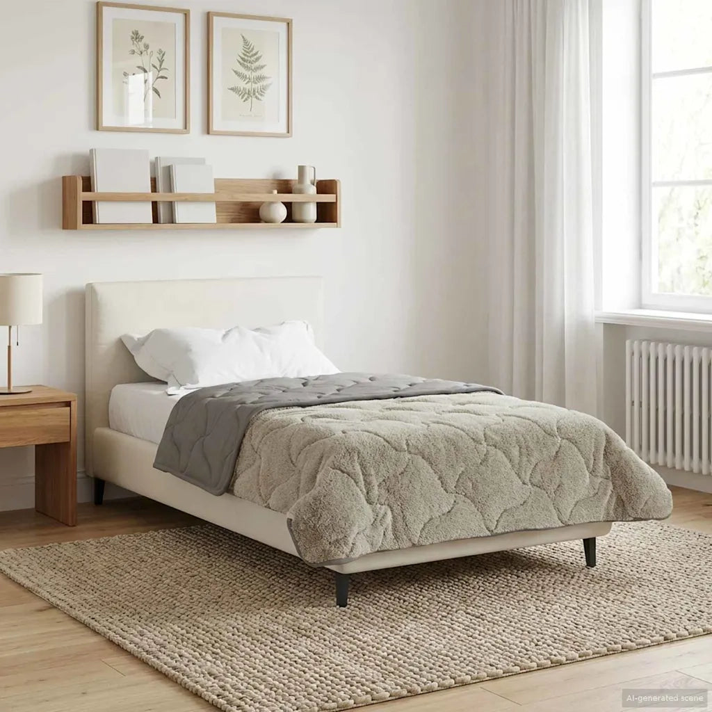 Duvet Invernale Trapuntato Grigio chiaro 140 x 220 cm