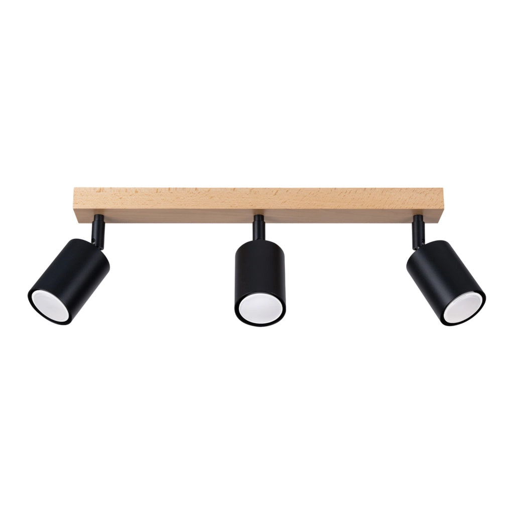 Spot soffitto barra 3 tubi nera GU10 Pure Lume PU1293