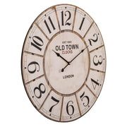 Orologio da parete in legno bianco d58x4,5h