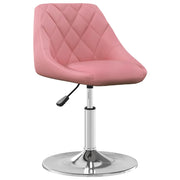 Sedie da Pranzo Girevoli 6 pz Rosa in Velluto 3088774