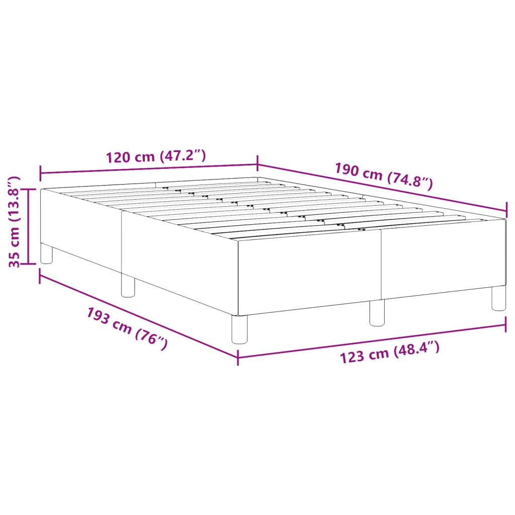 Struttura Letto Grigio Scuro 120x190 cm in Tessuto Corduroy