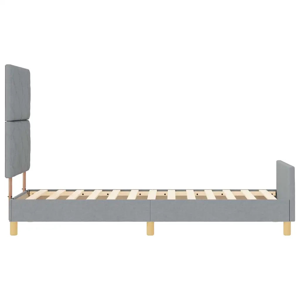 Struttura del letto-Giroletto Grigio chiaro 80 x 200 cm Tessuto 882394