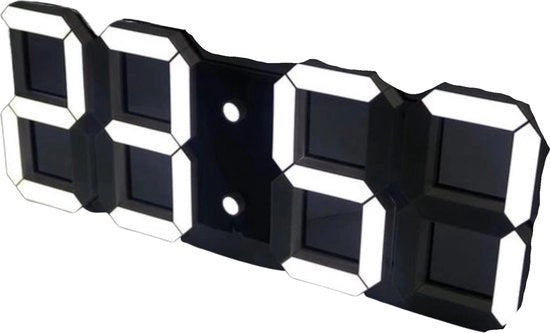 Alarme Digitale LED con Orologio da Parete e Lampada da Notte Regolabile - Incluso Calendario e Termometro