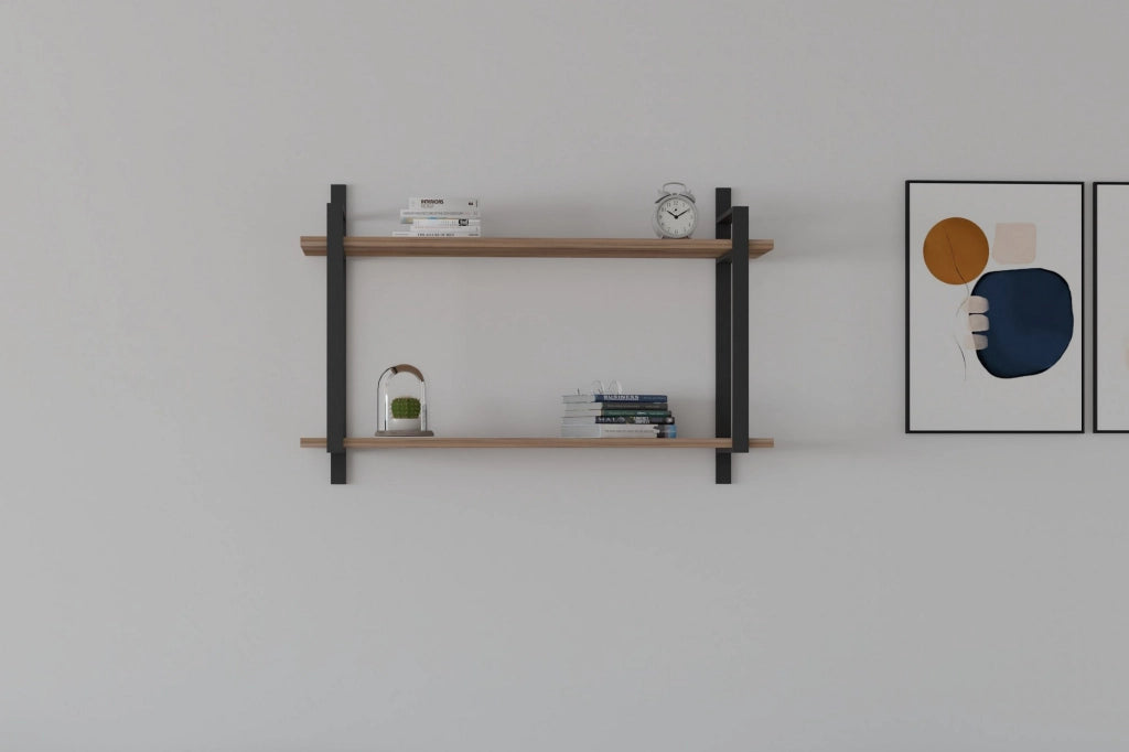 Mensola da parete in legno "Abat" - 90 x 22 x 60 cm - Noce