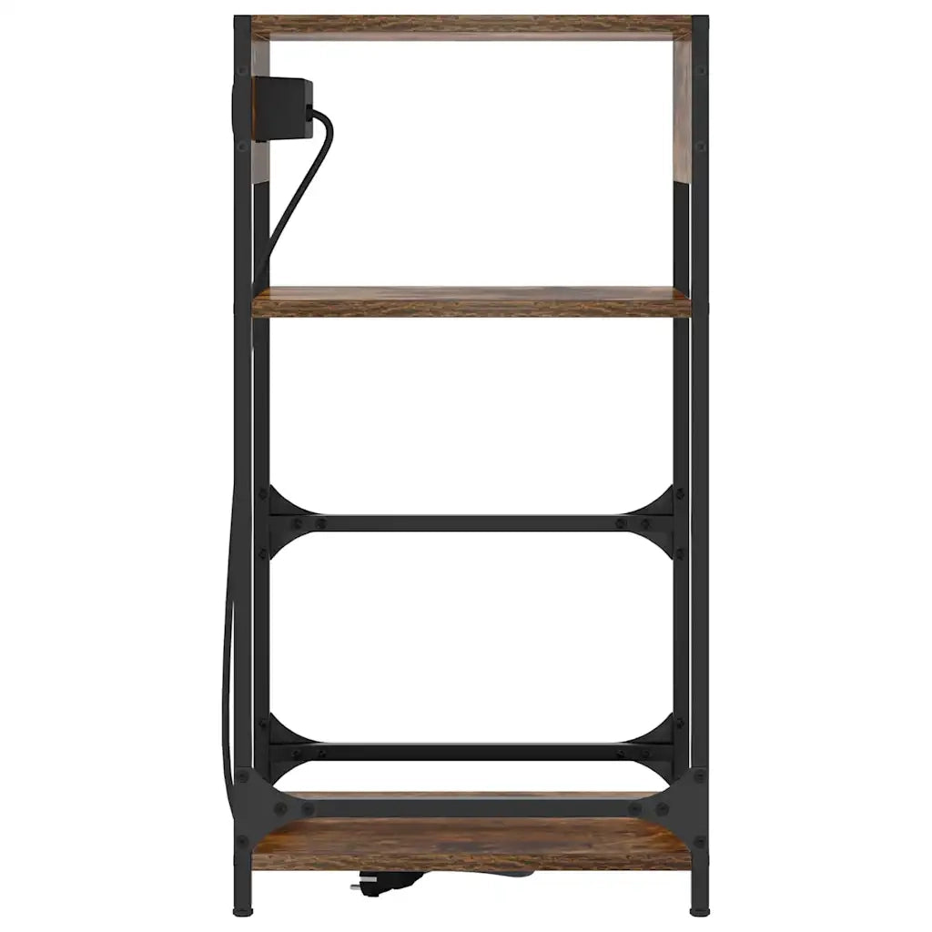 Comodino | Armadio da Notte | Mobiletto da notte Rovere fum¨¦ 40 x 27 x 76 cm Legno multistrato
