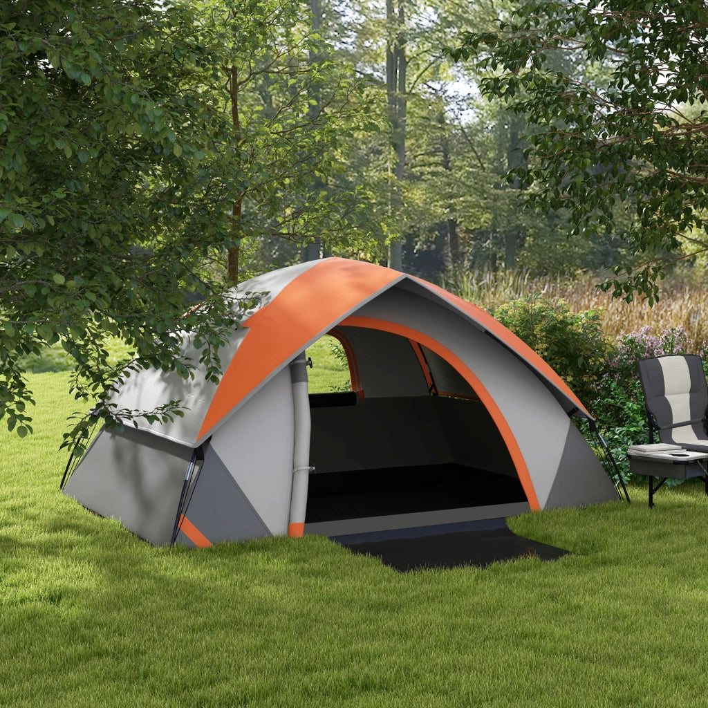 Tenda a cupola per 2 persone ¨C zephmum ¨C grigio+rosso ruggine