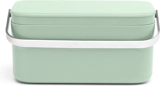 Avaletto da Contenimento Rifiuti da Sottocasa con Coperchio Apribile - Maniglia in Acciaio Inossidabile di Grande Dimensione - Facile da Riciclare - Verde Giada