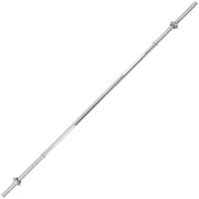 Trade Shop - Barra Bilanciere Lunghezza 120 Cm Antiscivolo Acciaio Cromato Palestra Fitness -
