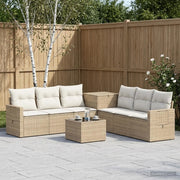Set di divani 8 pz Beige e Bianco Crema 3448392