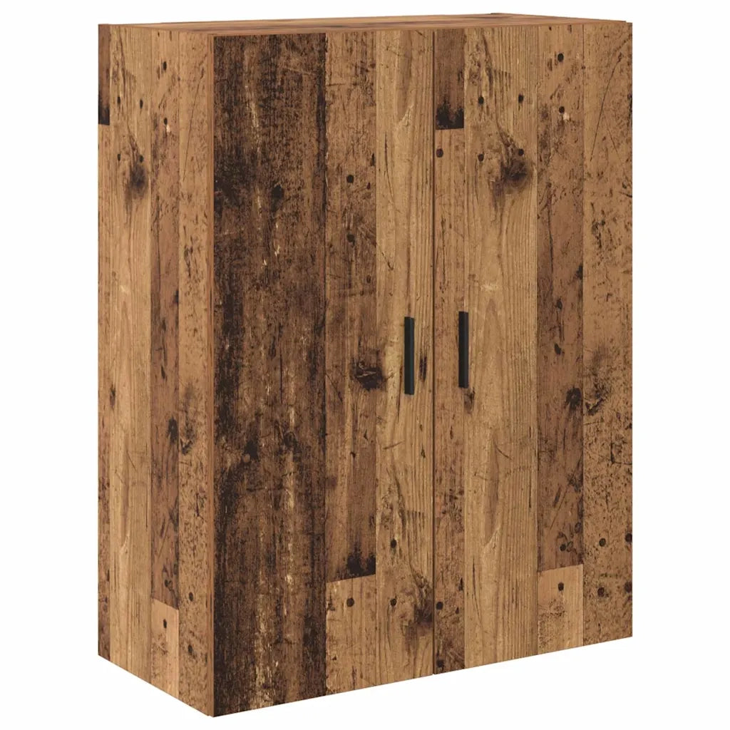 Credenza 2 pcs Legno vecchio Legno Stratificato e Vetro 3415638