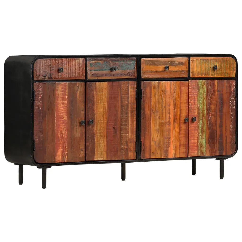 Credenza in Legno Massello di Recupero 140x35x76 cm 282885