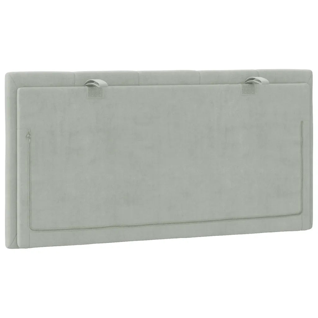 Cuscino Testiera Hanko Grigio Chiaro 100 cm in Velluto 374655