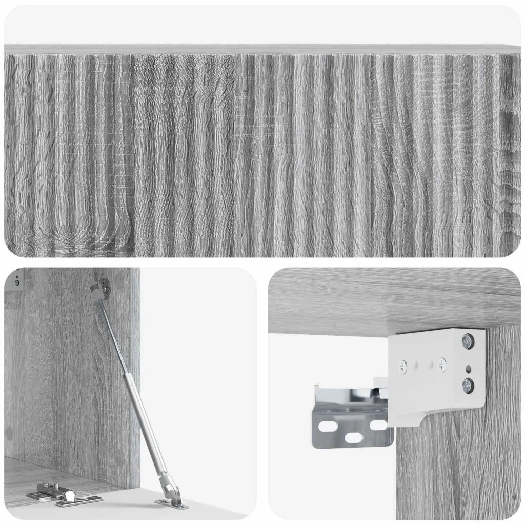 Mobile Porta TV da Muro Grigio Sonoma 98 x 31 x 30 cm