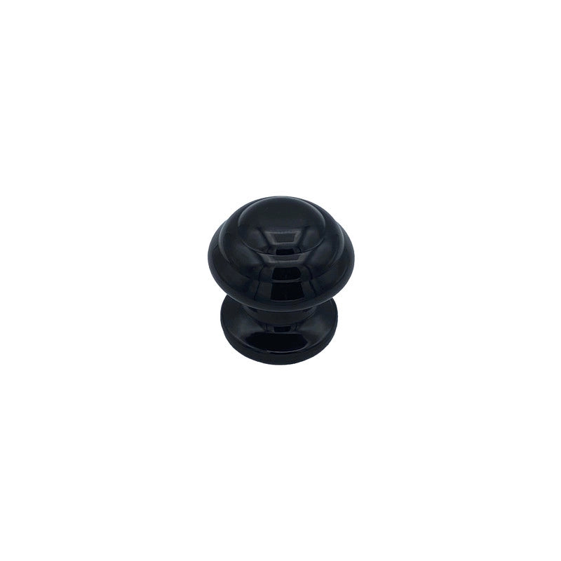 Pomolo fisso per porta SAGUATTI 878/60QB in alluminio nero lucido