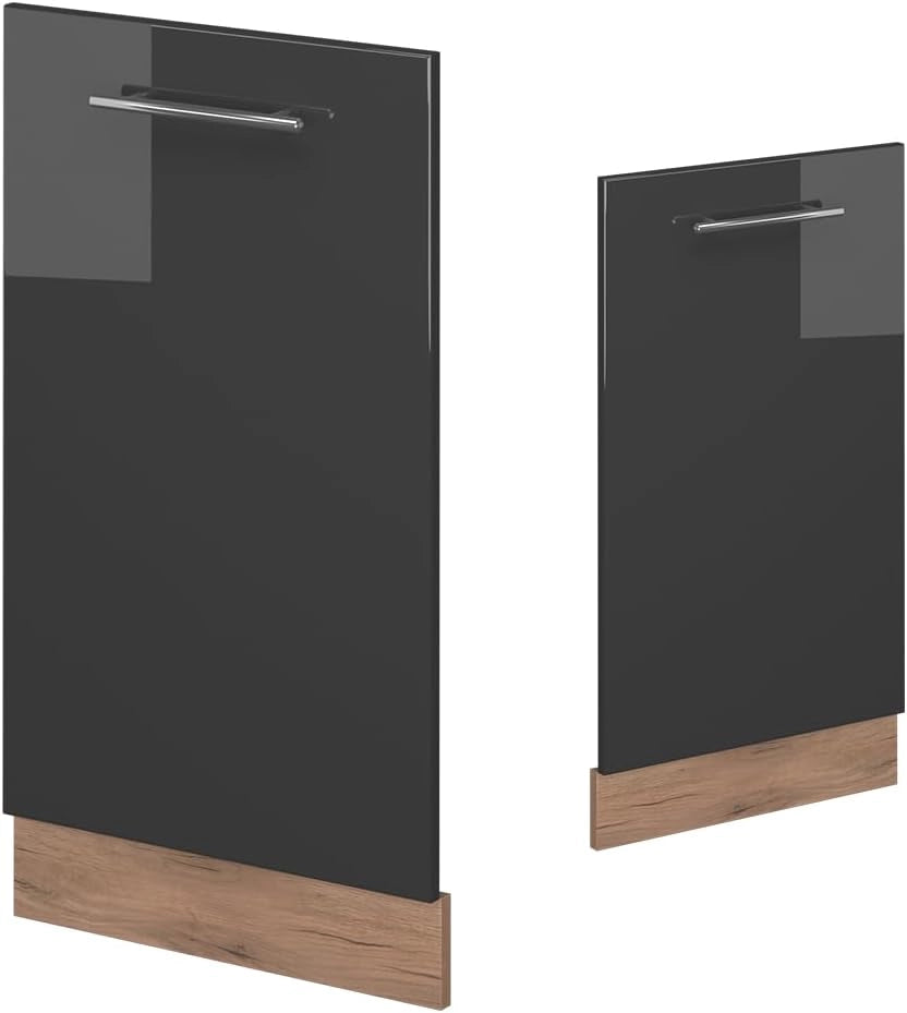 Pannello frontale della lavastoviglie Fame-Line, Antracite lucido, 45 cm senza piano di lavoro