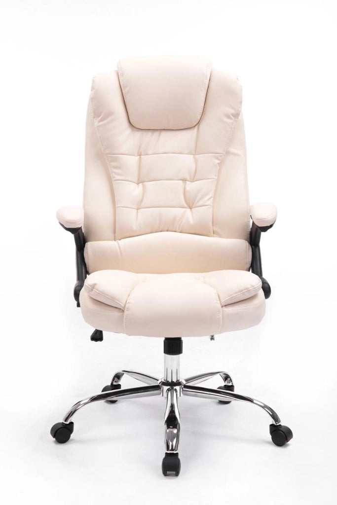 Sedia da ufficio Thor in similpelle crema