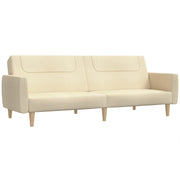 Divano letto | Sof¨¤ letto | Letto singolo a 2 Posti Crema in Tessuto