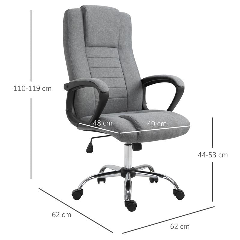 POLTRONA DA UFFICIO ERGONOMICA CON ALTEZZA E INCLINAZIONE REGOLABILE GRIGIO