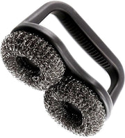 Set di spazzole per griglia BBQ - Spazzola per griglia in acciaio - Spazzola per griglia in acciaio inossidabile - Kit di pulizia in acciaio inossidabile - Manico leggero - Design duraturo