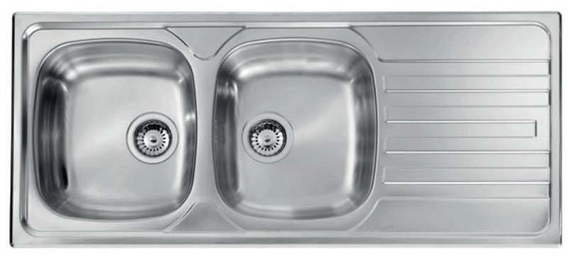 CM Nihal 116x50 2V Lavello ad incasso Rettangolare Acciaio inossidabile