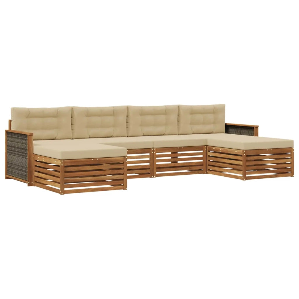 Set di divani da esterno 6 pz Legno di Acacia Massello 3383681
