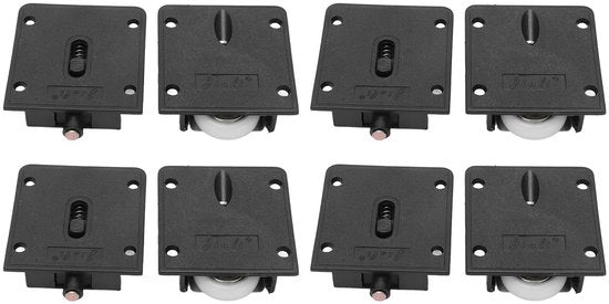 Ruote per porte robuste da 4 pezzi - Facile scorrimento - Alta capacità di carico - Utilizzo flessibile - Minimo rumore