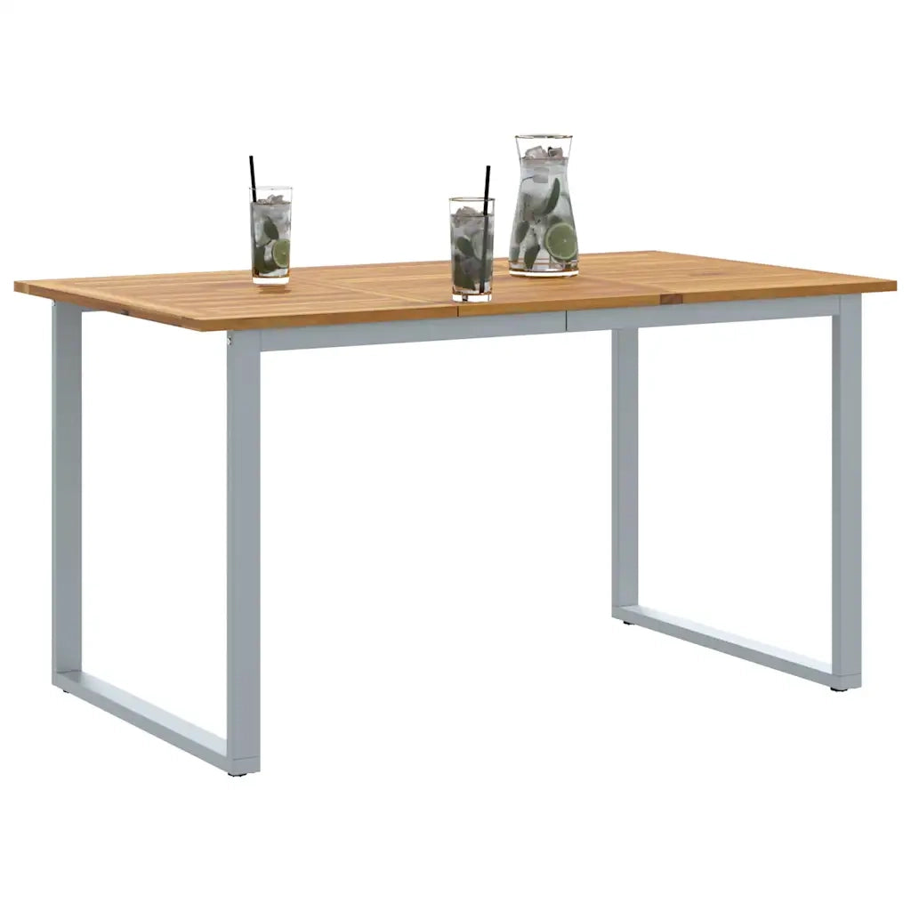 Tavolo da Giardino Grigio 140 x 80 x 75 cm 4010594