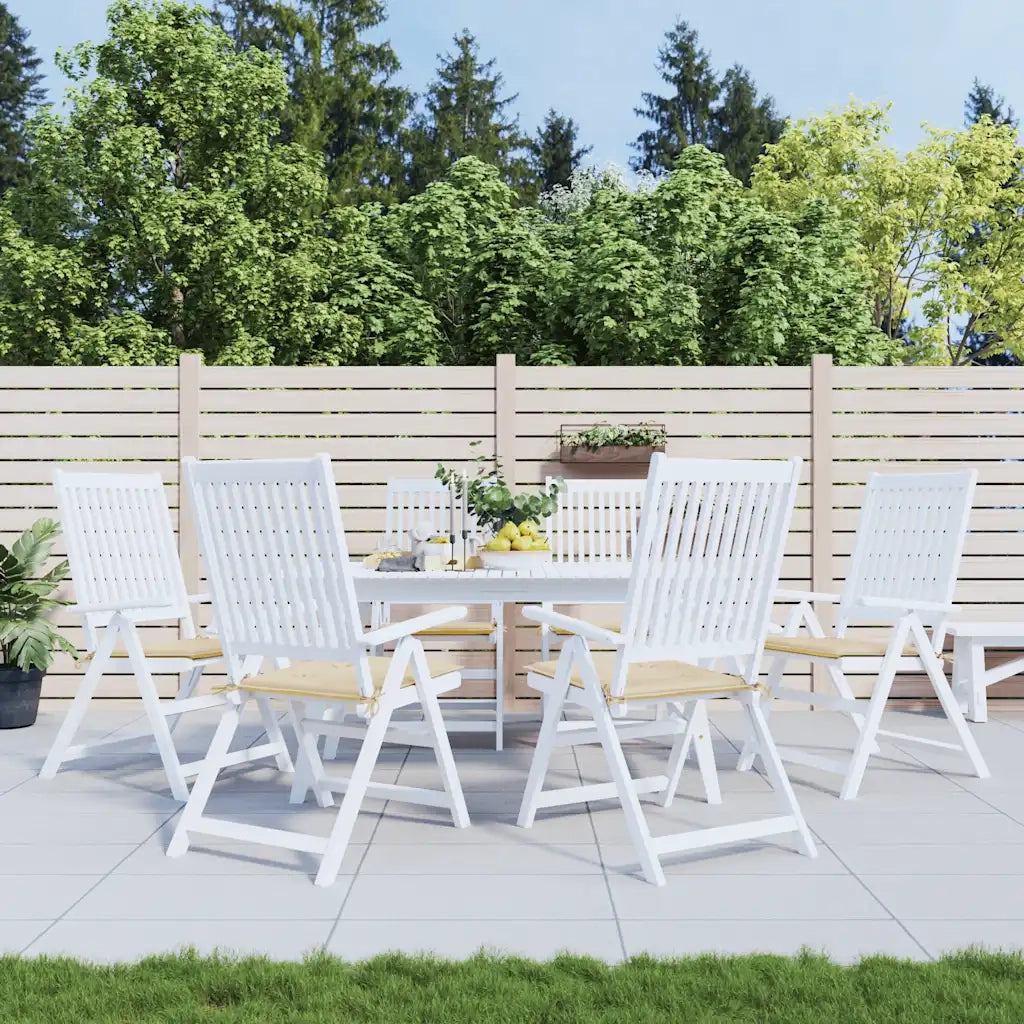Cuscini per Sedia 6 pz Beige 50x50x4 cm in Tessuto Oxford 314045